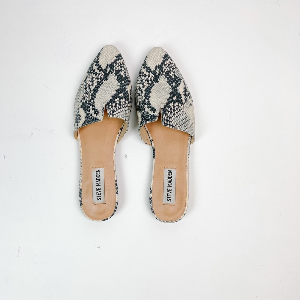 Steve Madden Ally Slip-On Mule In White Snake - image 3